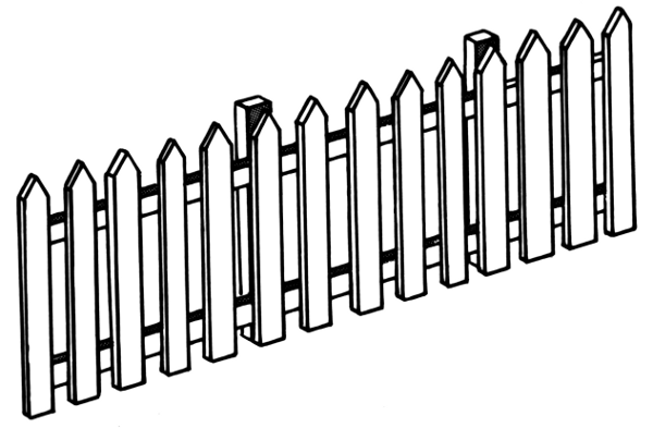 White Picket Fence Clipart
