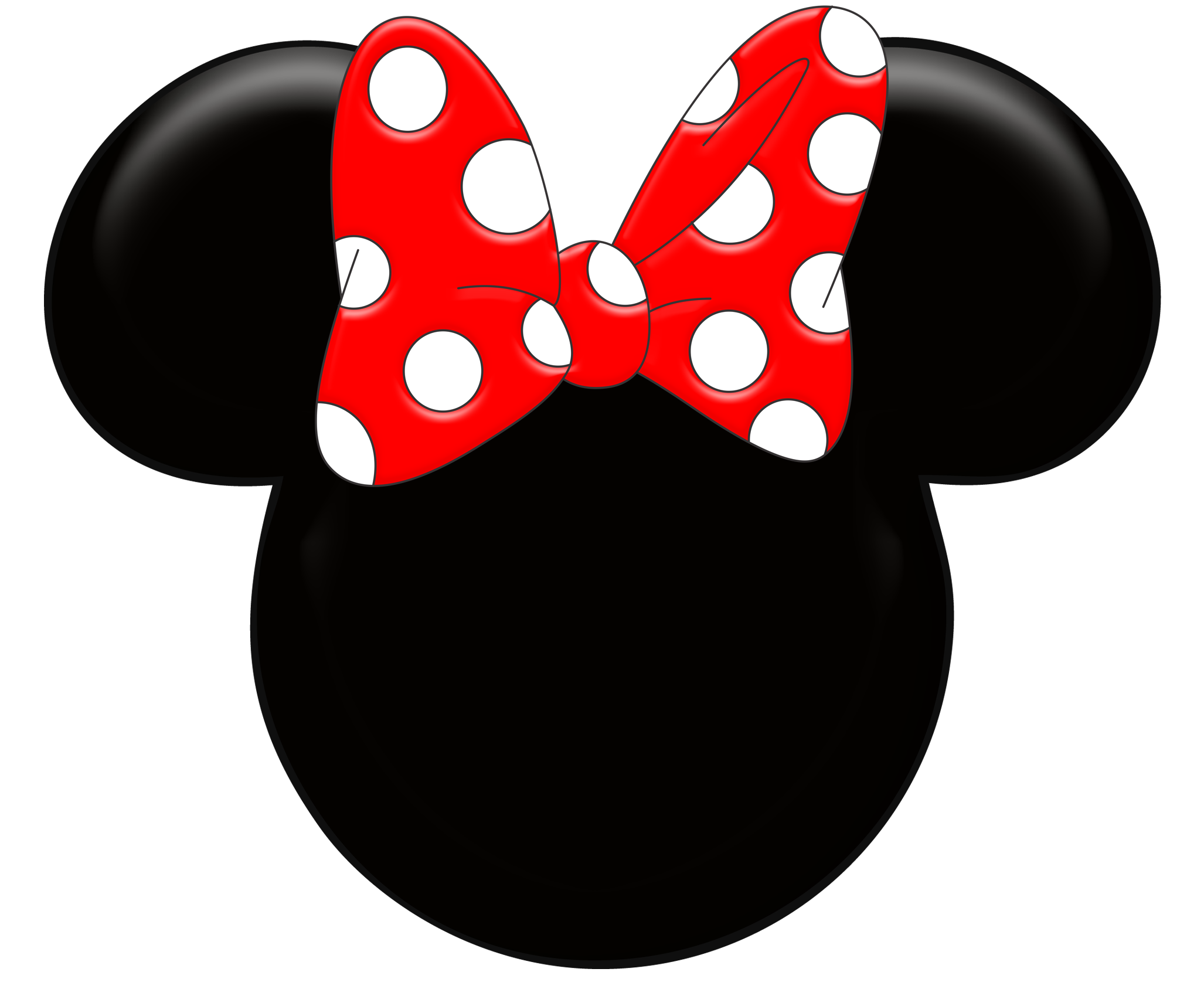 Minnie mouse head clip art