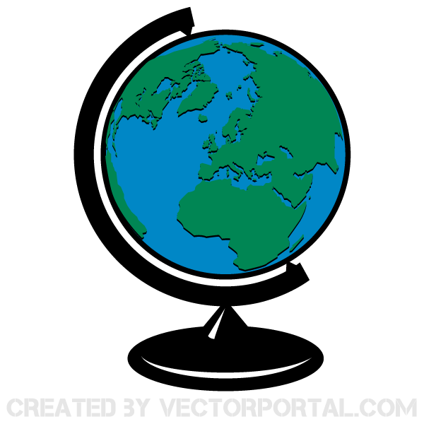 Usa world globe clipart vector