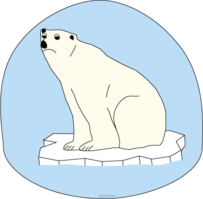 Sad Polar Bear Clipart
