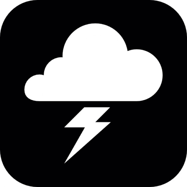 Cloud and lightning bolt symbol Icons | Free Download