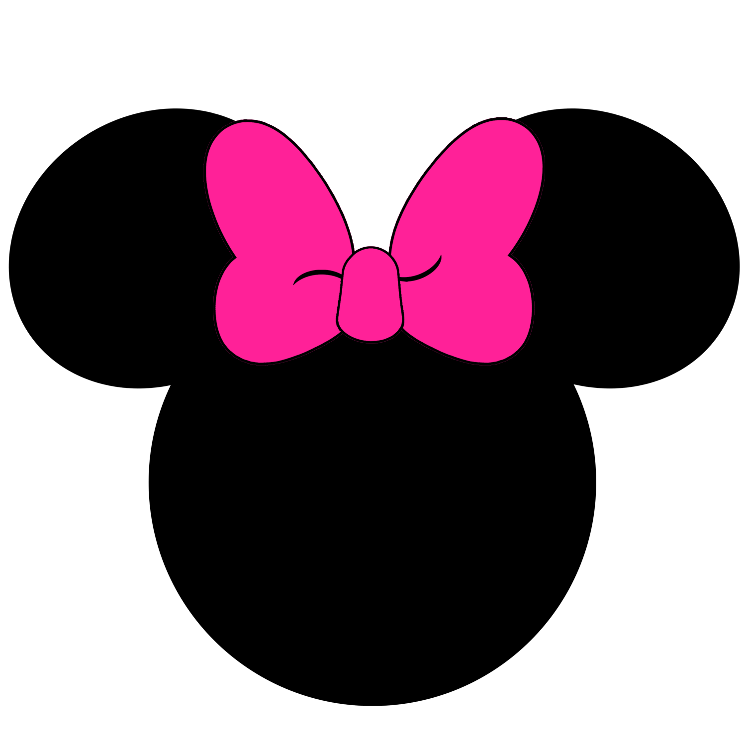 Minnie Mouse Face Outline Clipart Best