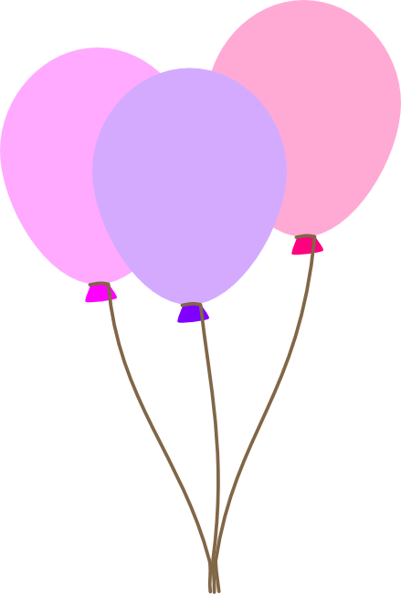Purple Balloons Clipart