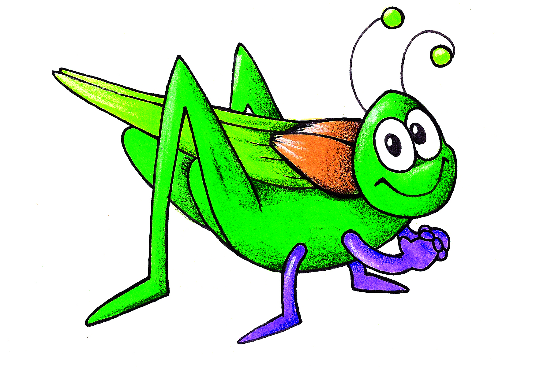 Cartoon grasshopper clip art - ClipartFox