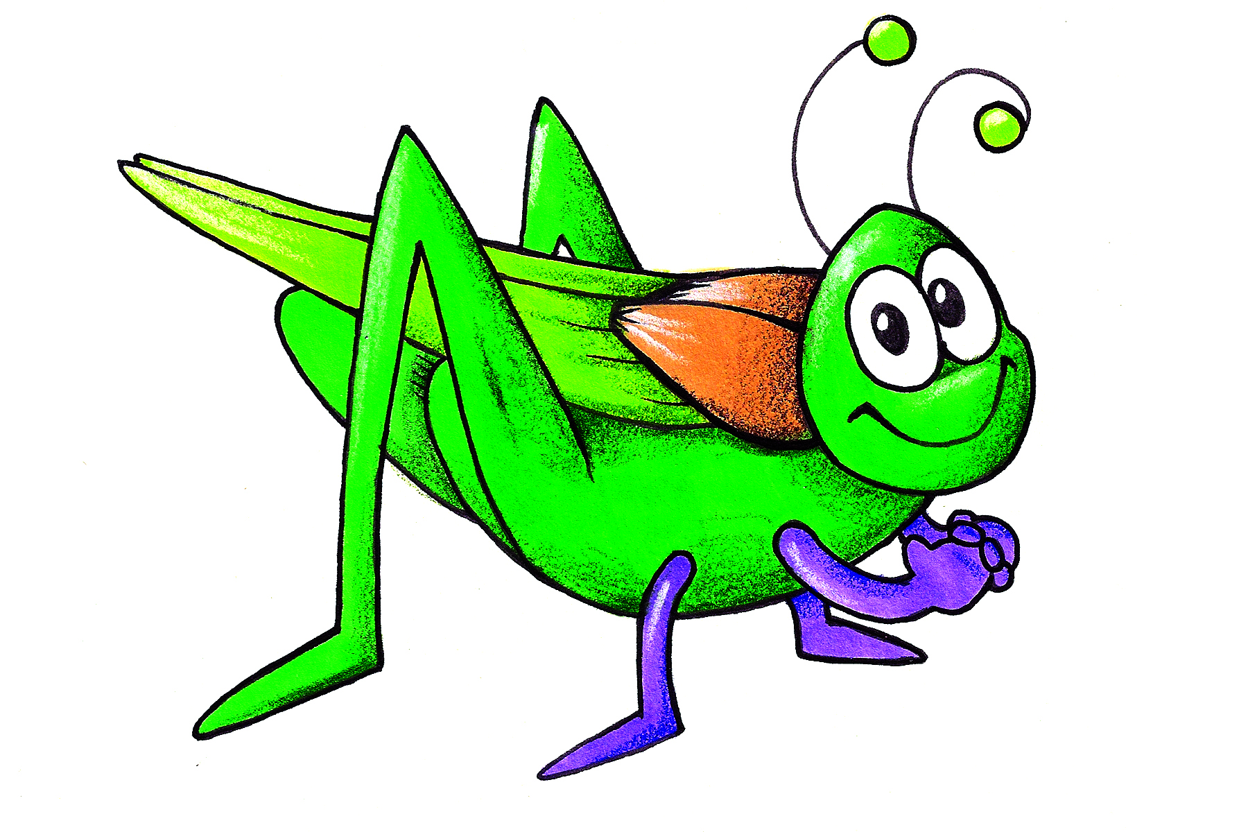 Cartoon Grasshopper Clipart Best