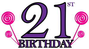 21st Birthday Balloons Clipart