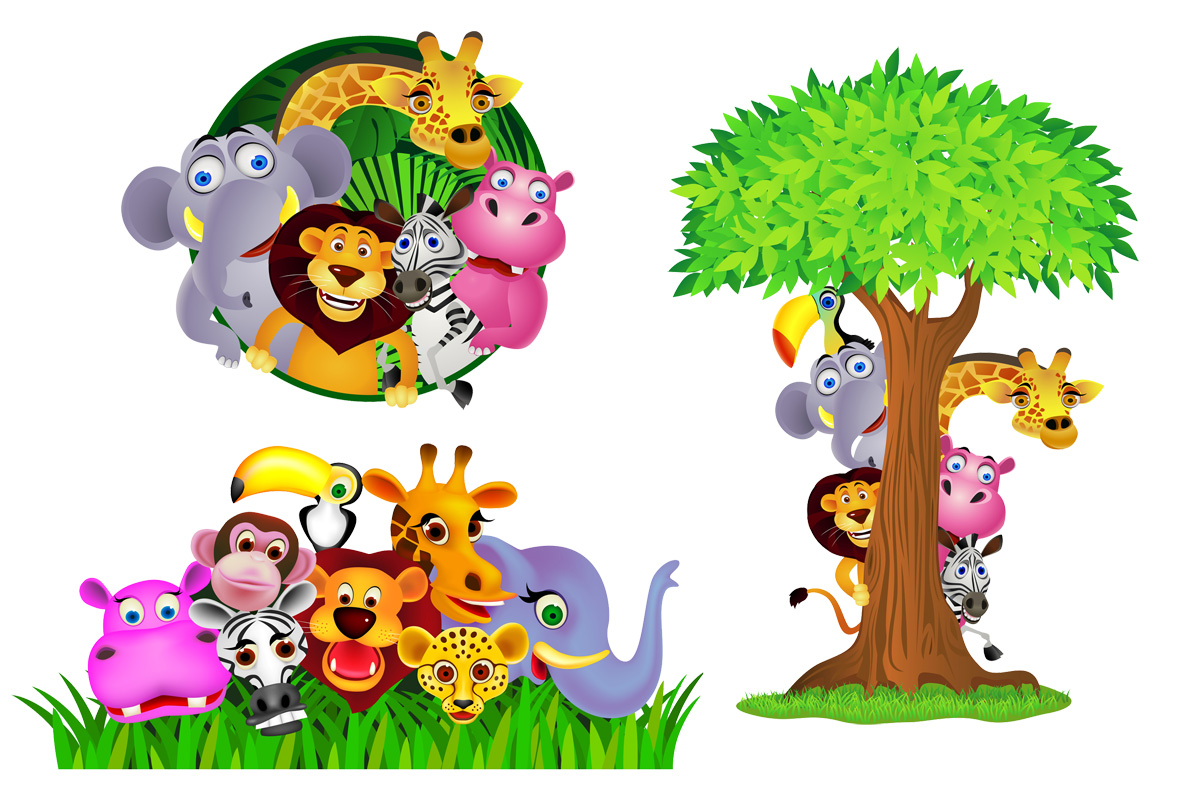 free clip art cartoon jungle animals - photo #46