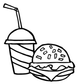 Hamburger Black And White Clipart - Free to use Clip Art Resource