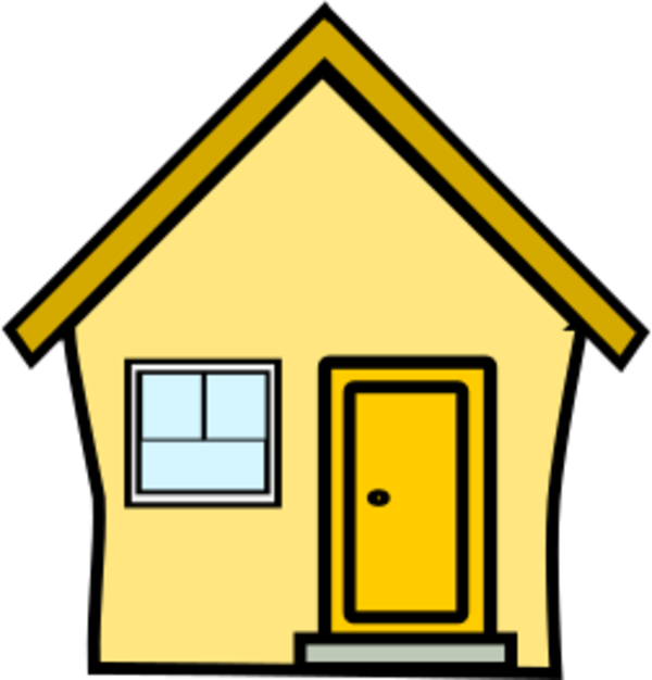 yellow house clipart - photo #21