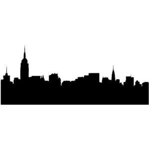 New York Skyline Black And White Clip Art - ClipArt Best