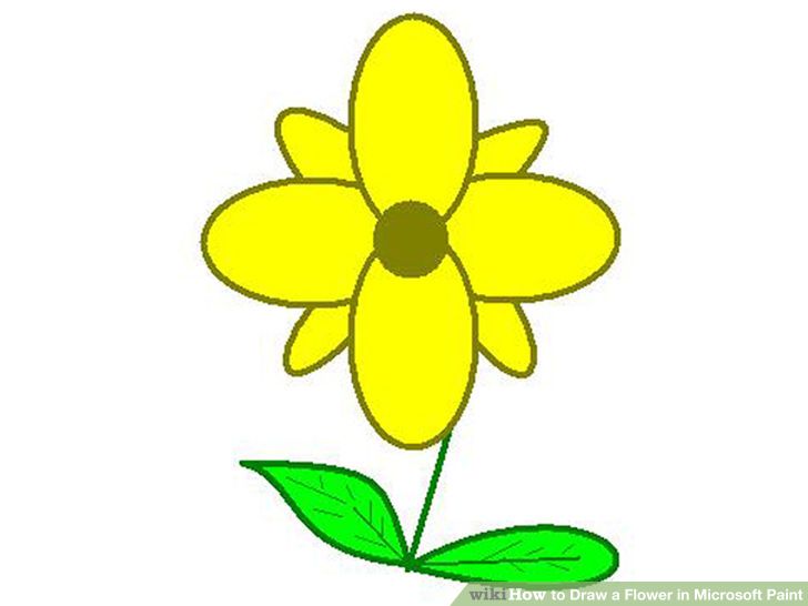 How to Draw a Flower in Microsoft Paint (with Pictures) - wikiHow