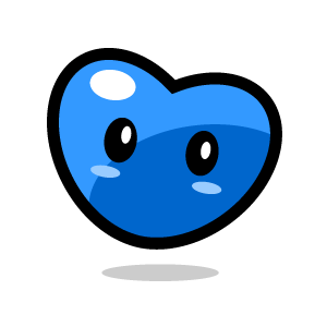 Blue cute hearts clipart