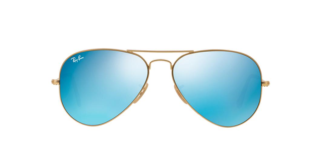 Ray-Ban RB3025 58 ORIGINAL AVIATOR 58 Blue & Gold Matte Sunglasses ...