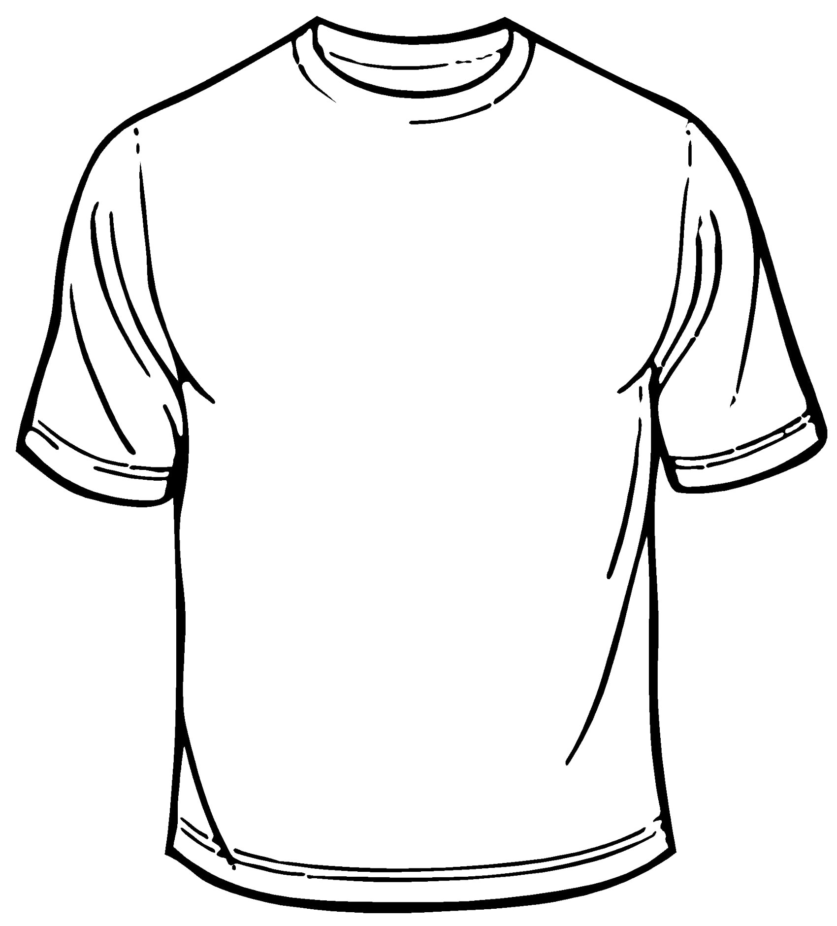 Best Photos of T-Shirt Outline Template Blank - White T-Shirt ...