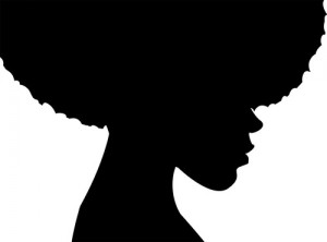 Afro silhouette clip art