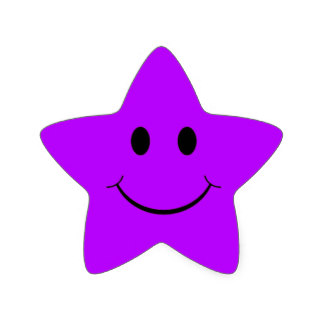 Purple Happy Smiley Stickers | Zazzle
