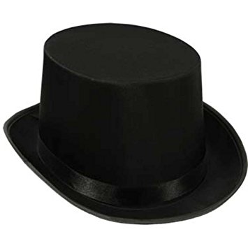 Amazon.com: Satin Sleek Top Hat (black) Party Accessory (1 count ...