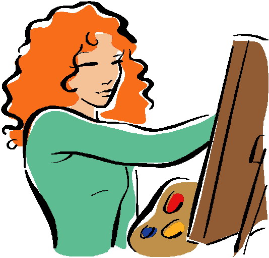 Clip Art Female Painting Clipart