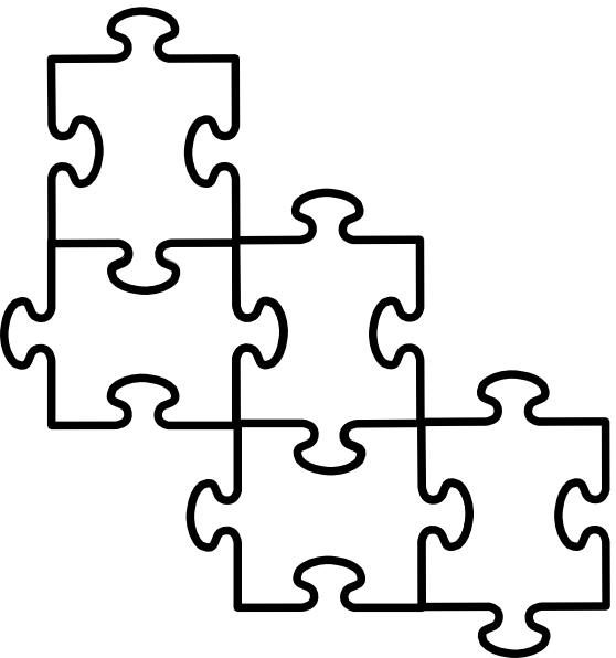 Clipart jigsaw 5 piece