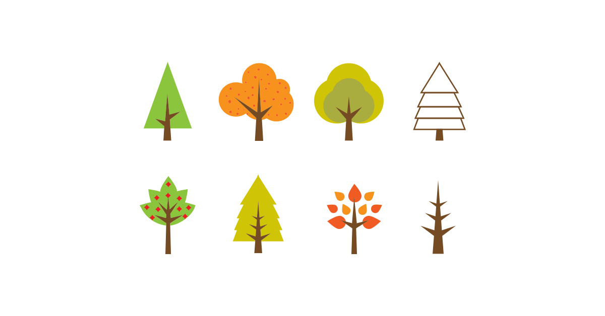 Seasonal Tree Illustration – Free Vector and PNG | The Graphic Cave