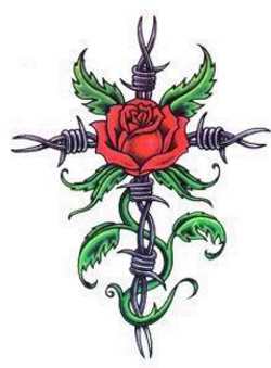 Cross Rose Tattoos