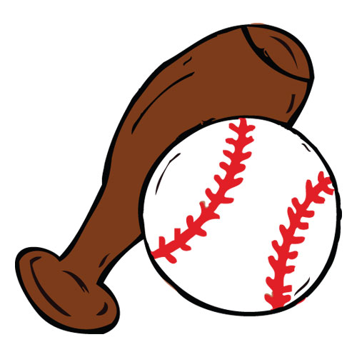 Cartoon Vector Softball or Baseball Ball and Bat 09883 – Download ...