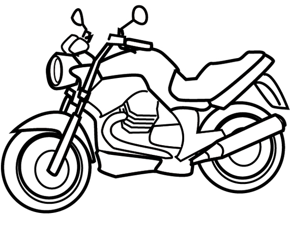 Motorbike Line Drawing Clipart - Free to use Clip Art Resource