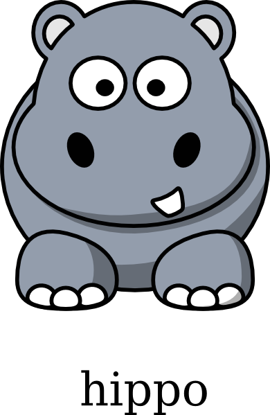 free cartoon hippo clipart - photo #3
