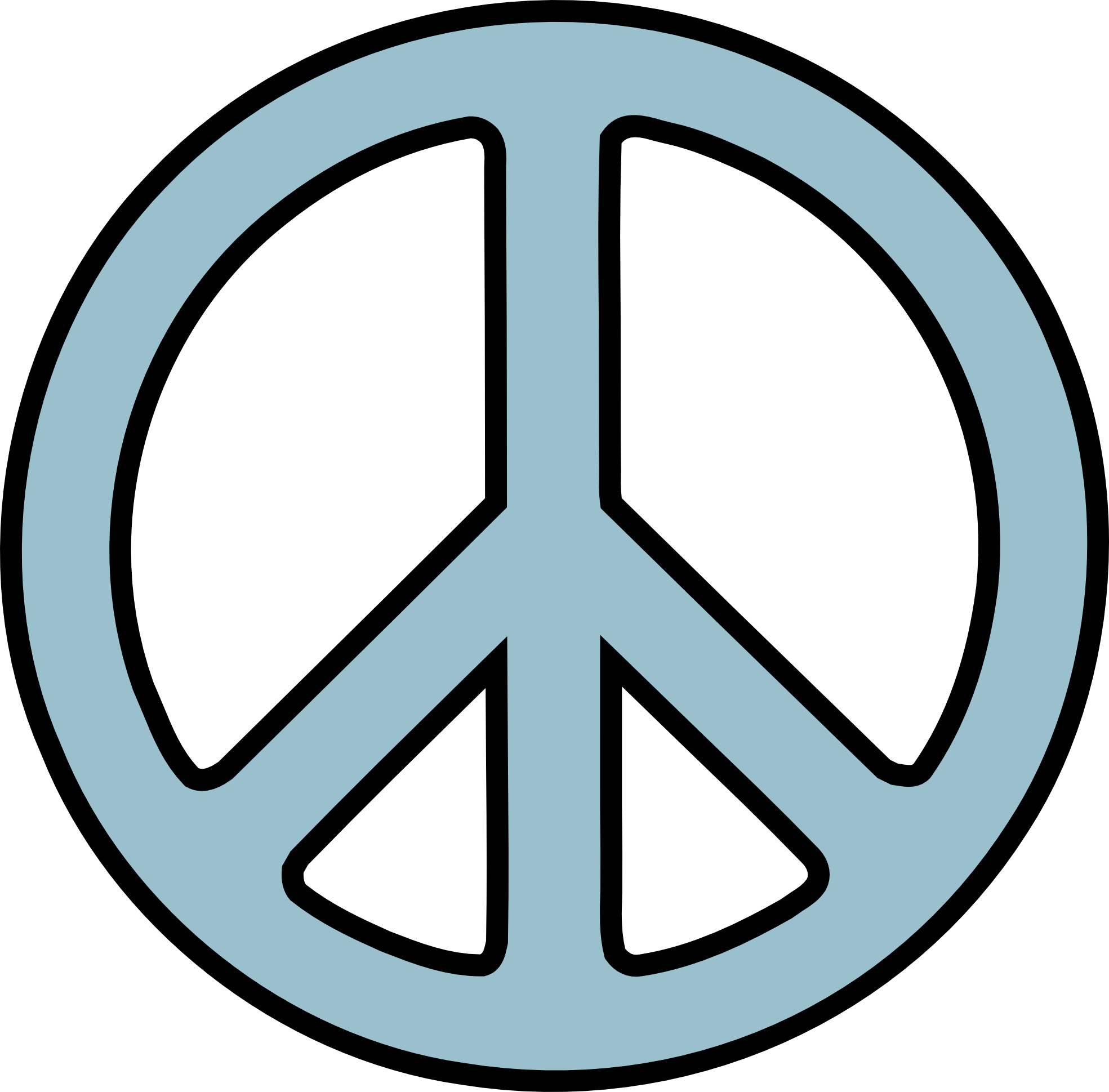 Peace Sign Black And White Clipart