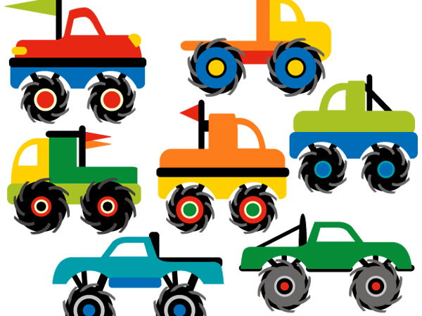 Monster Truck Collection Clip Art Graphics by revidevi - Teaching ...