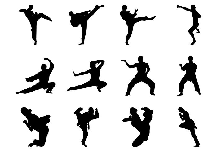 Free Martial Arts Silhouette Vector - Download Free Vector Art ...