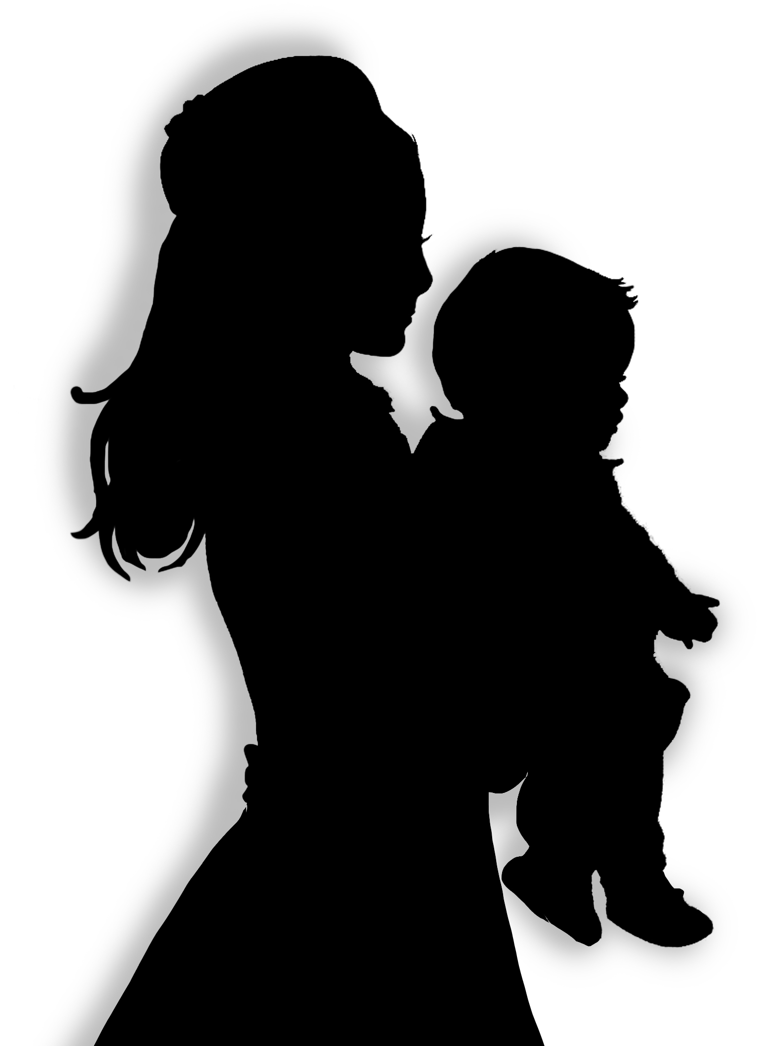 Mother holding baby silhouette clipart - ClipartFox