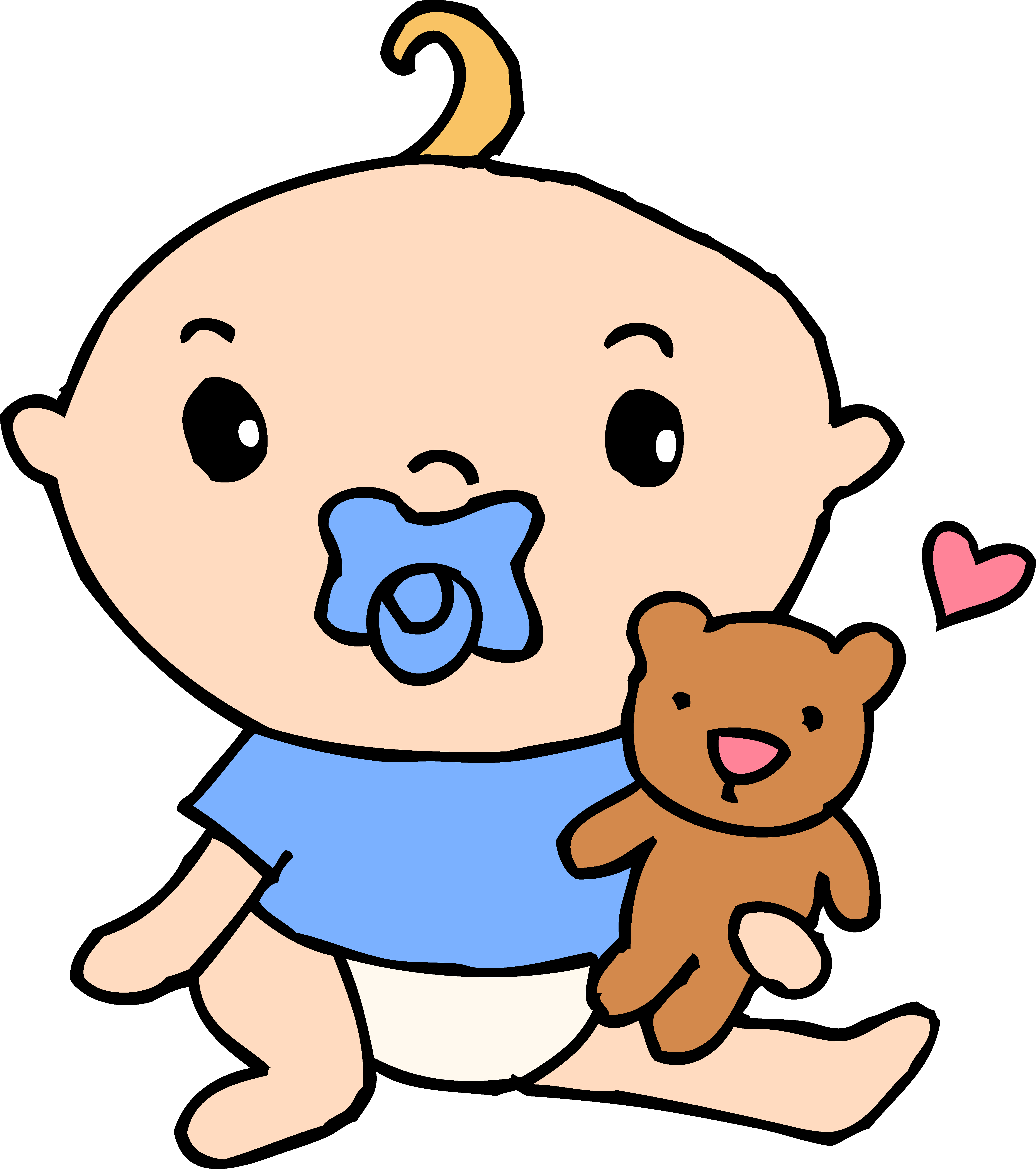 Cartoon baby boy clipart