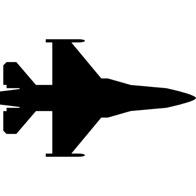 Fighter jet silhouette Icons | Free Download