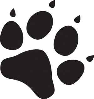 Wolf paw logo clipart
