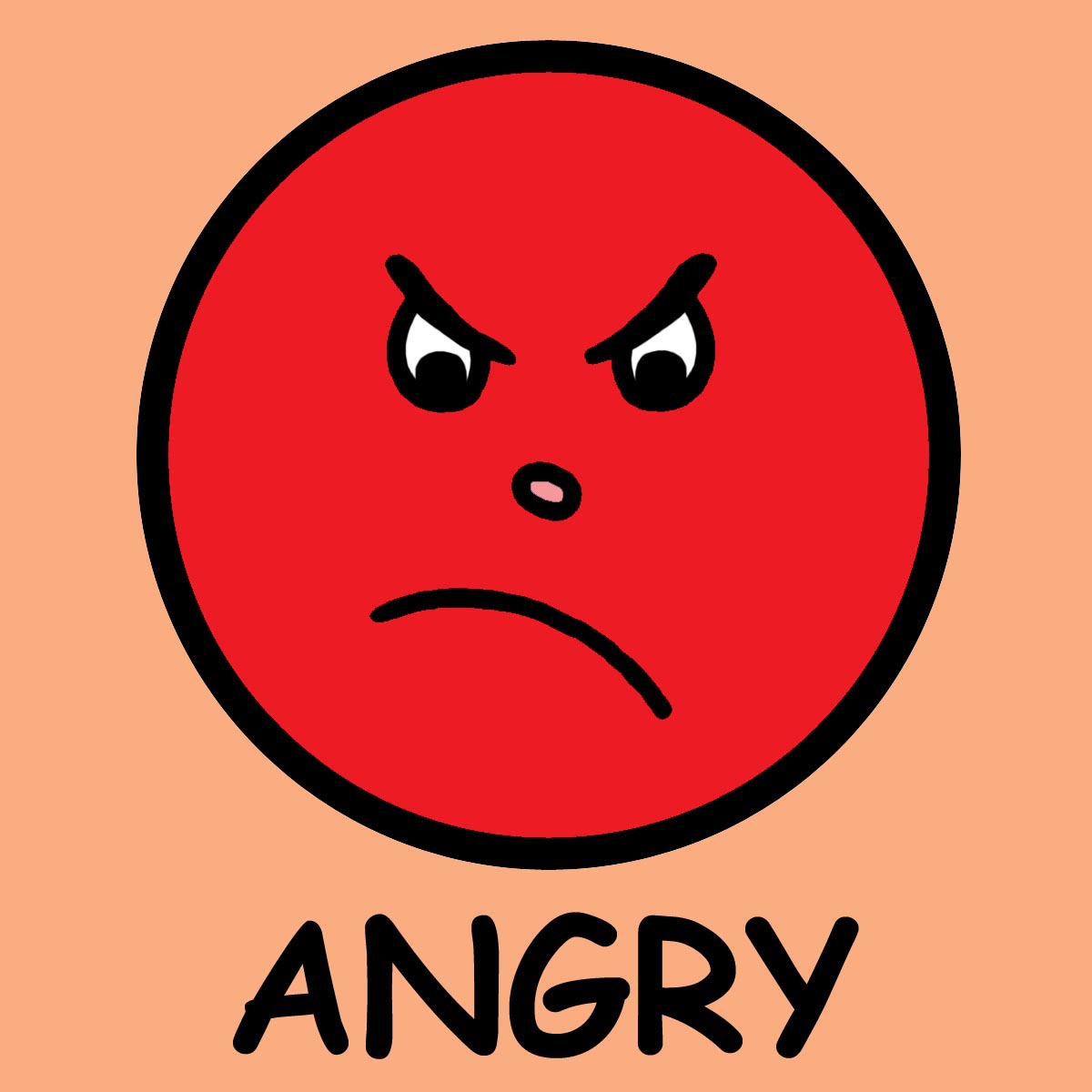 Angry face clipart