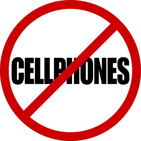 No cell phones, Phones and Signs