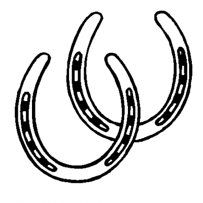 Horse shoe outline clipart