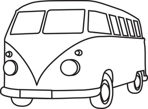 Vehicle Clipart Image - Clipart Illustration of an Outline of a ...