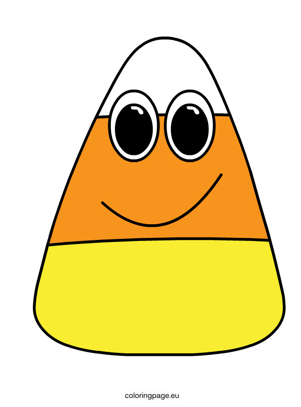 Cartoon Candy Corn clipart | Coloring Page