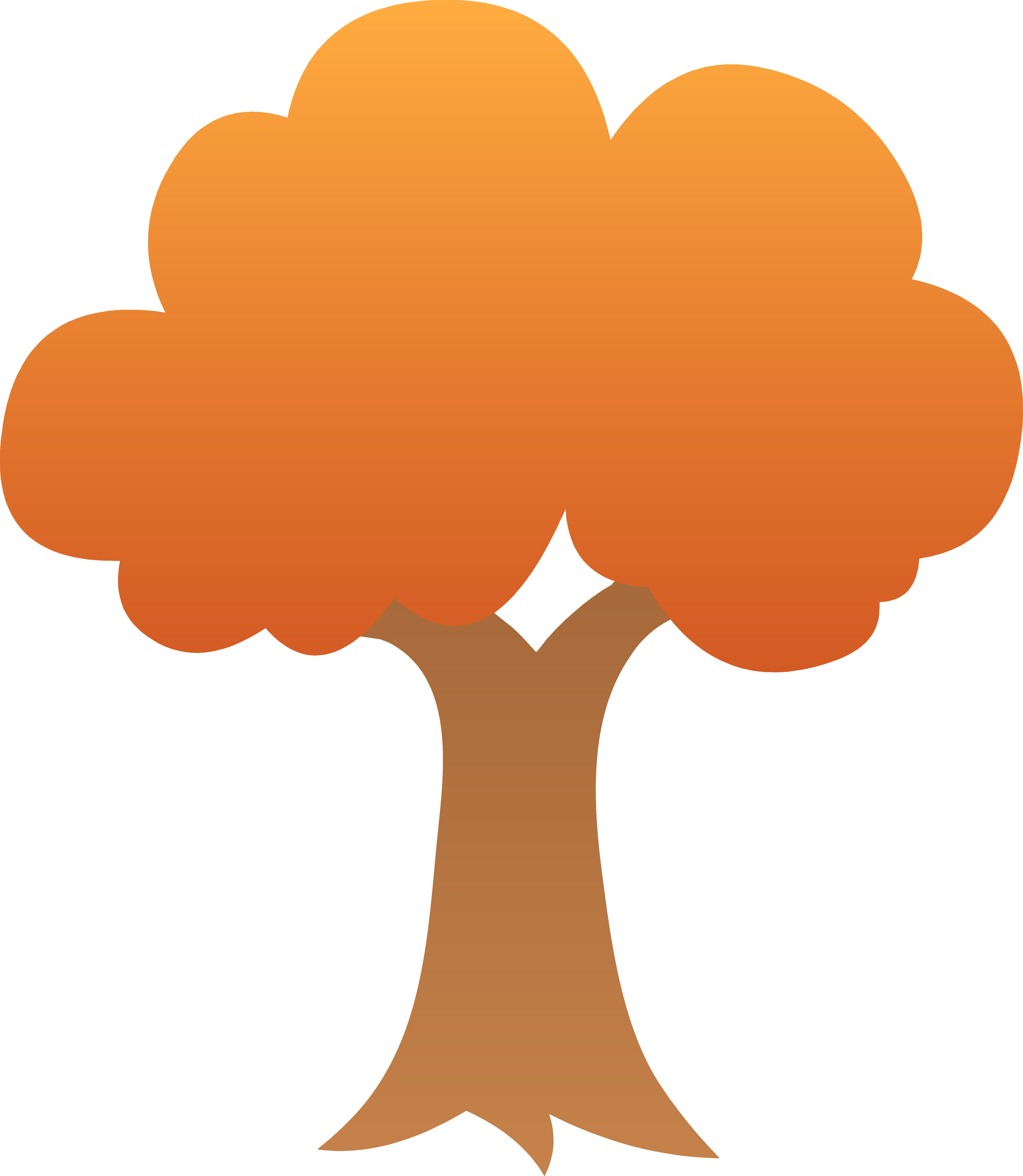 Cartoon Orange Tree