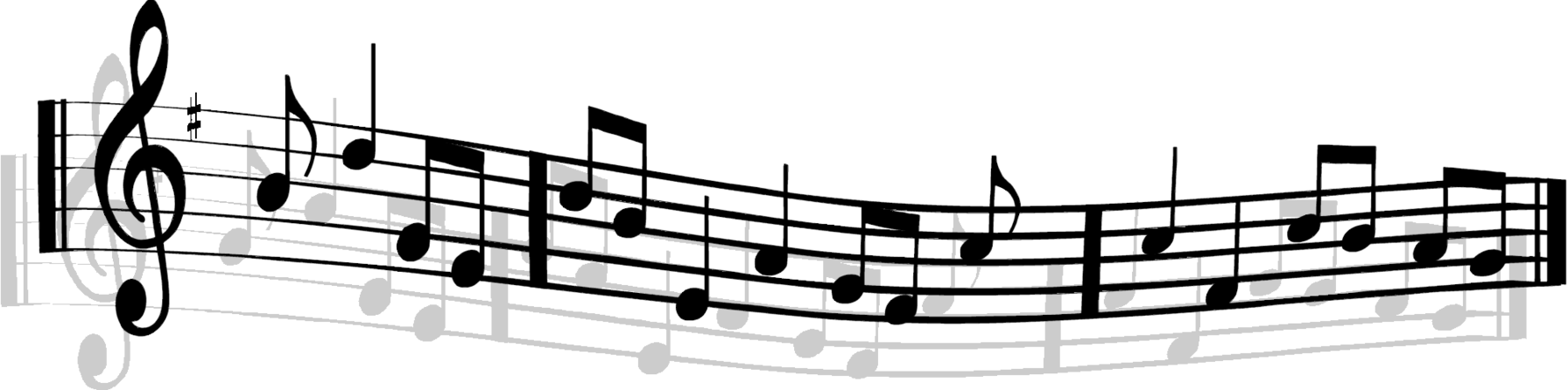 Music Staff With Notes Clipart