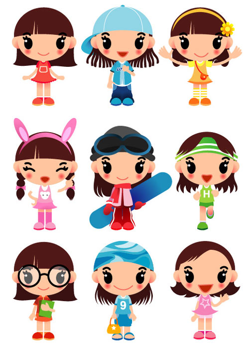 Cute Little Girl Cartoon Images | Free Download Clip Art | Free ...