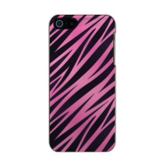 Pink Zebra Stripes Background iPhone SE & iPhone 5/5s Cases | Zazzle