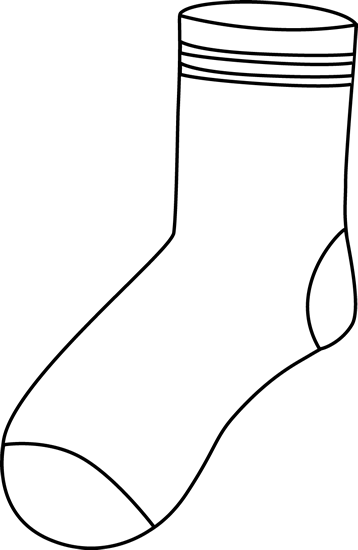 Sock clipart outline