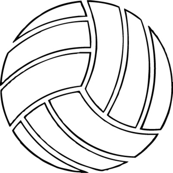 picture of a volleyball black - Vergilis Clipart