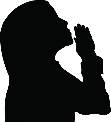 Black People Praying Clipart