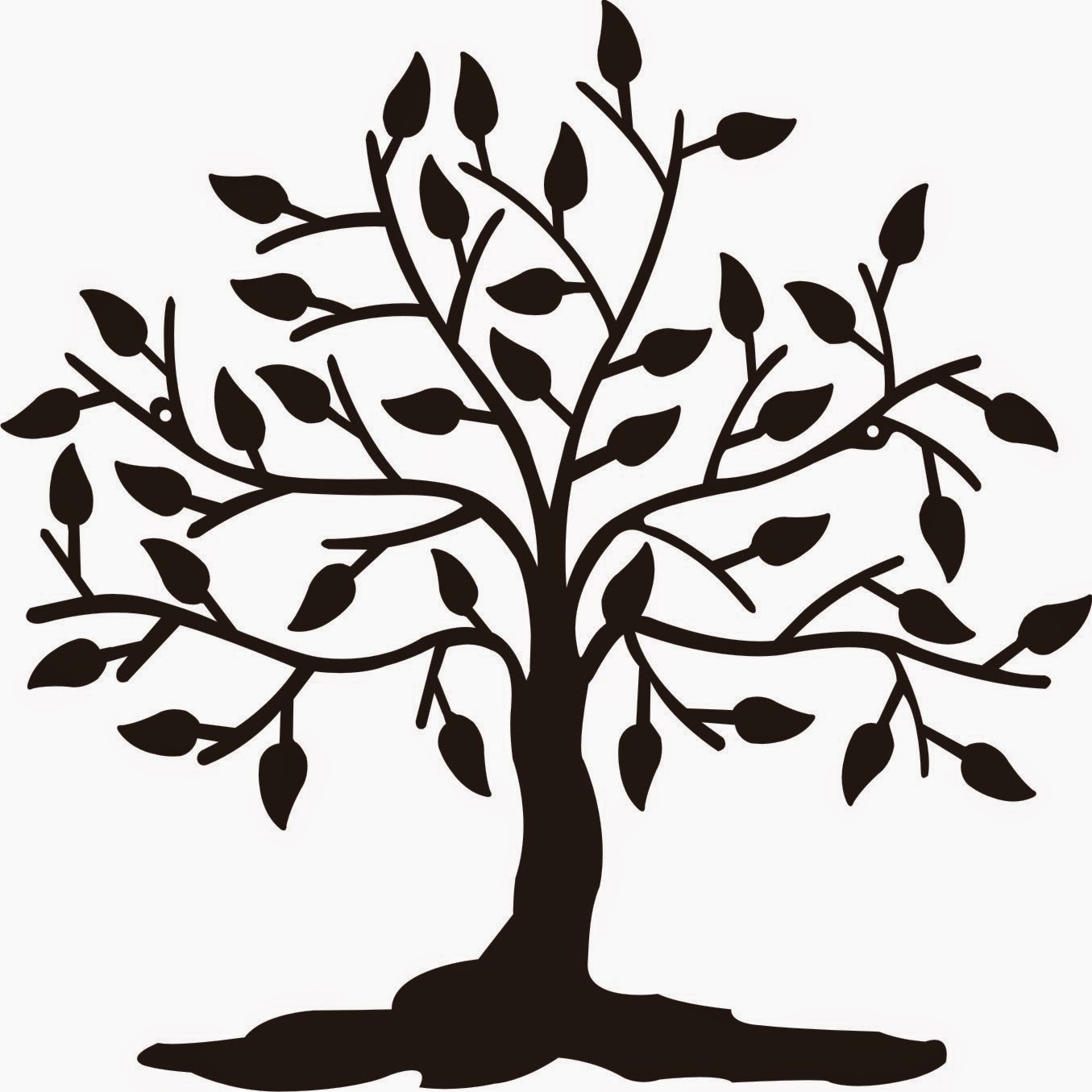 Tree of life clipart black and white