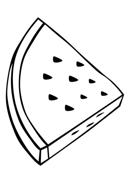 Coloring page watermelon - img 10373.