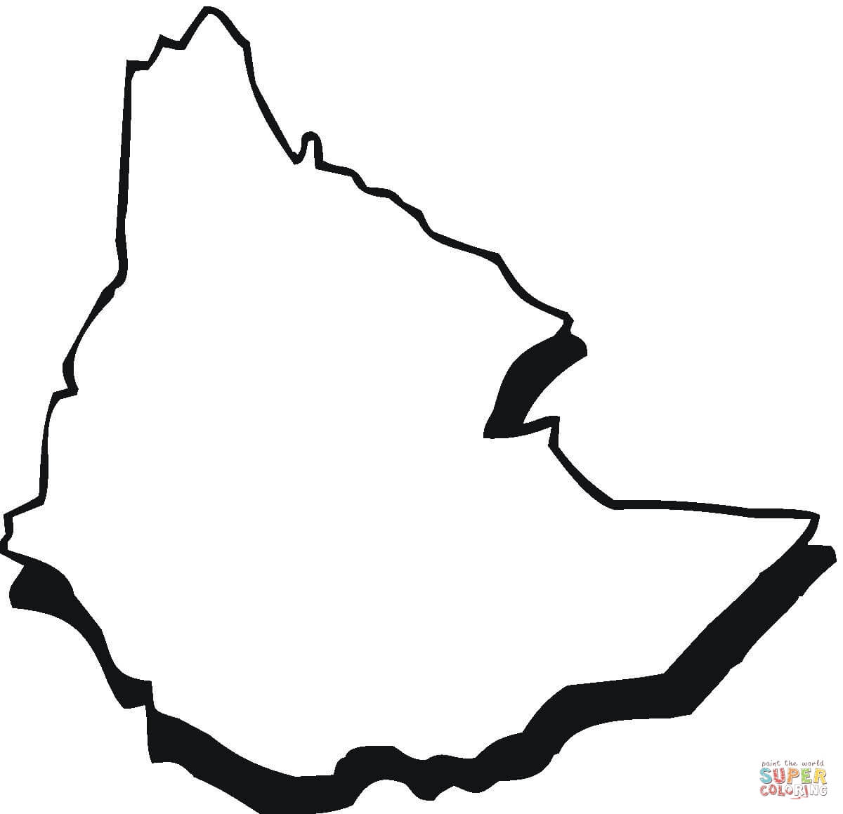 Map of Africa coloring page | Free Printable Coloring Pages